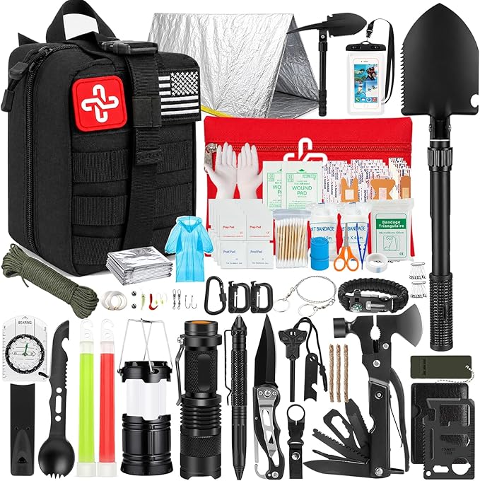250-Piece Survival Gear and First Aid Kit