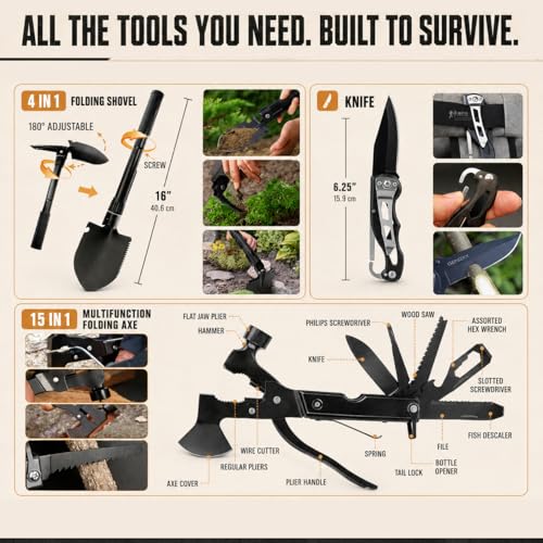 250-Piece Survival Gear and First Aid Kit thumbnail 3