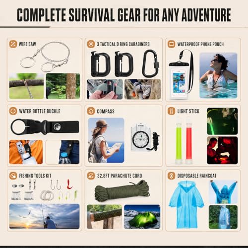 250-Piece Survival Gear and First Aid Kit thumbnail 6