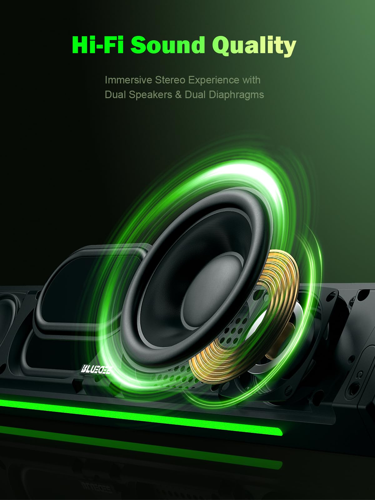 BLUEDEE Desktop PC Sound Bar Speakers thumbnail 2