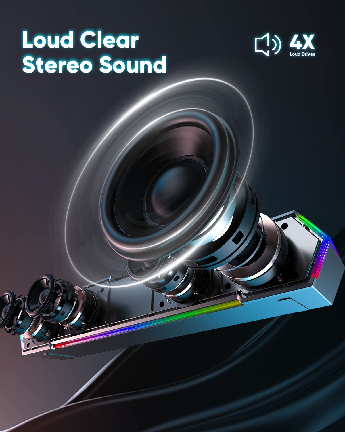 LENRUE G11 Desktop Computer Speakers thumbnail 2