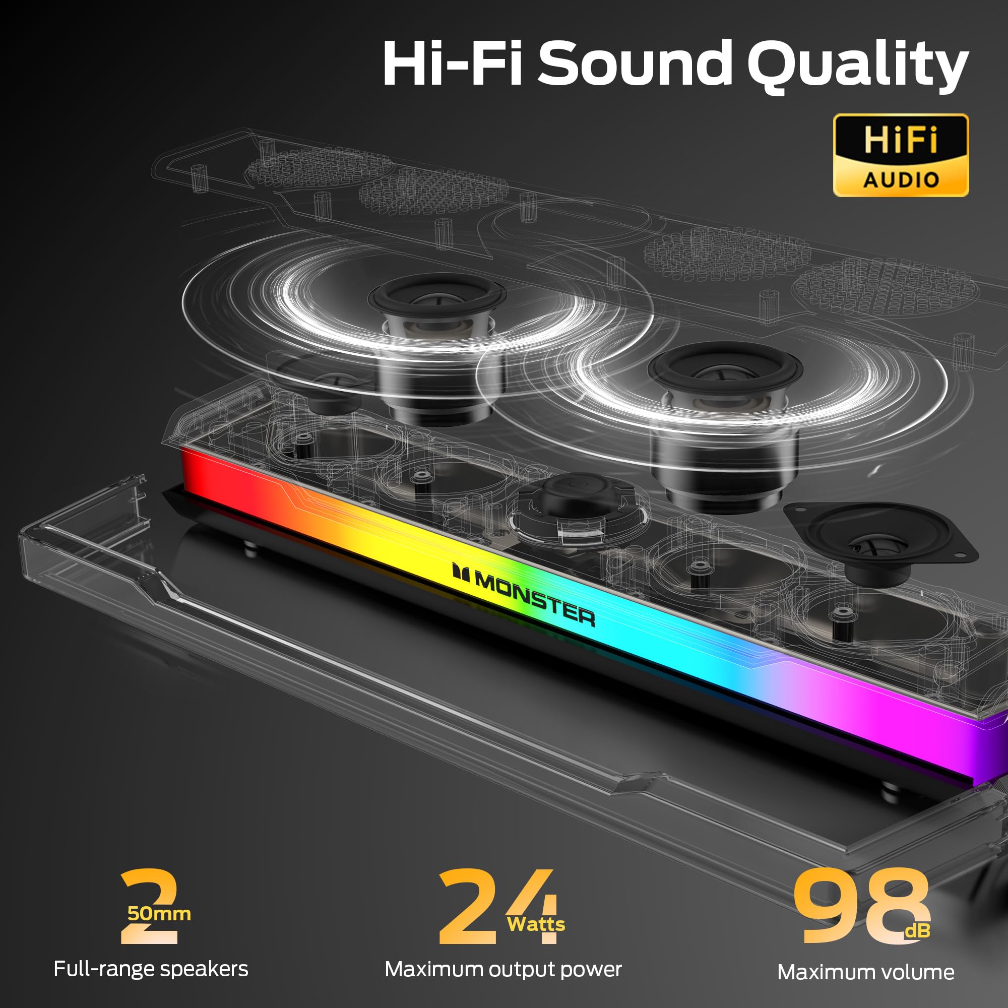 Monster S330 Bluetooth Computer Speakers thumbnail 2