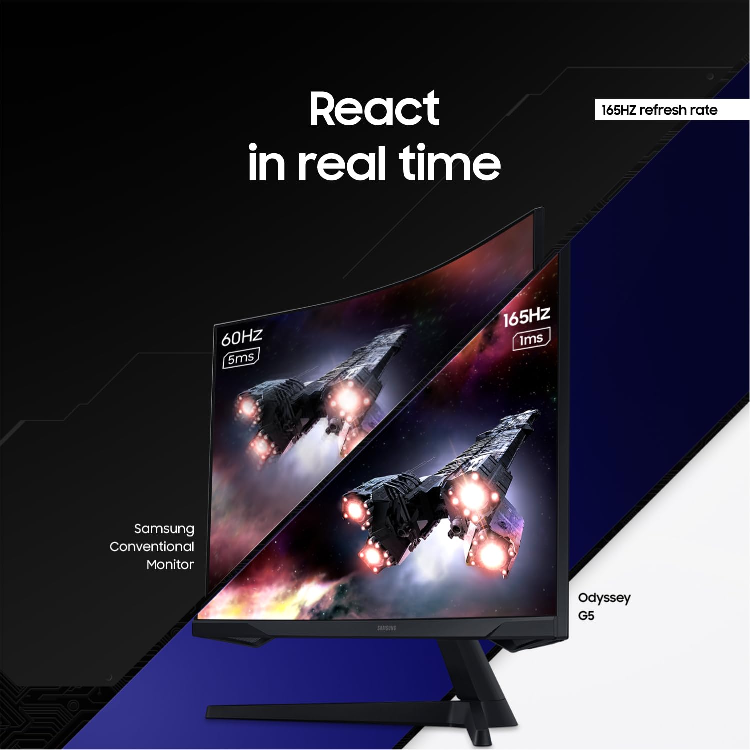 Samsung Odyssey G55C 32-inch QHD Curved Gaming Monitor thumbnail 3
