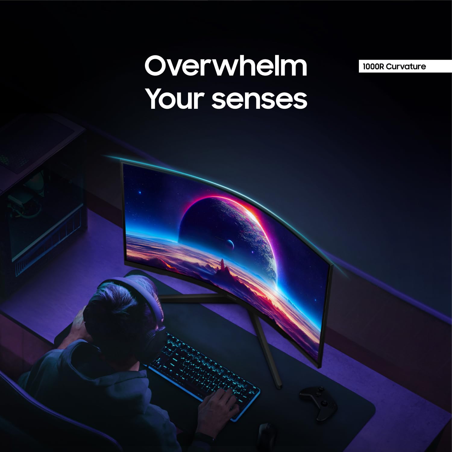 Samsung Odyssey G55C 32-inch QHD Curved Gaming Monitor thumbnail 4