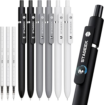 STAGEEK GX3 Black Gel Pens 6-Pack