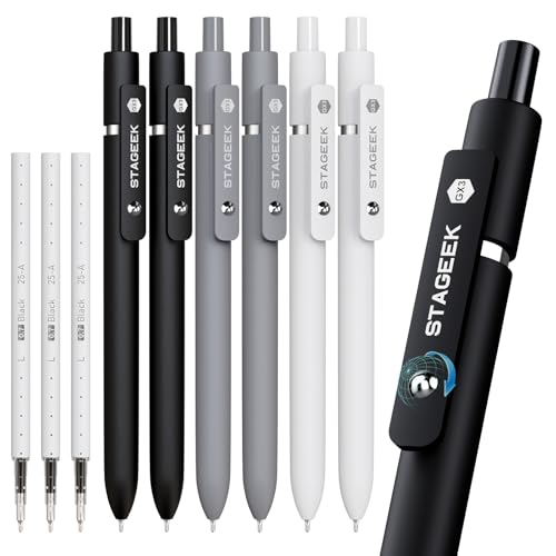 STAGEEK GX3 Black Gel Pens 6-Pack thumbnail 2