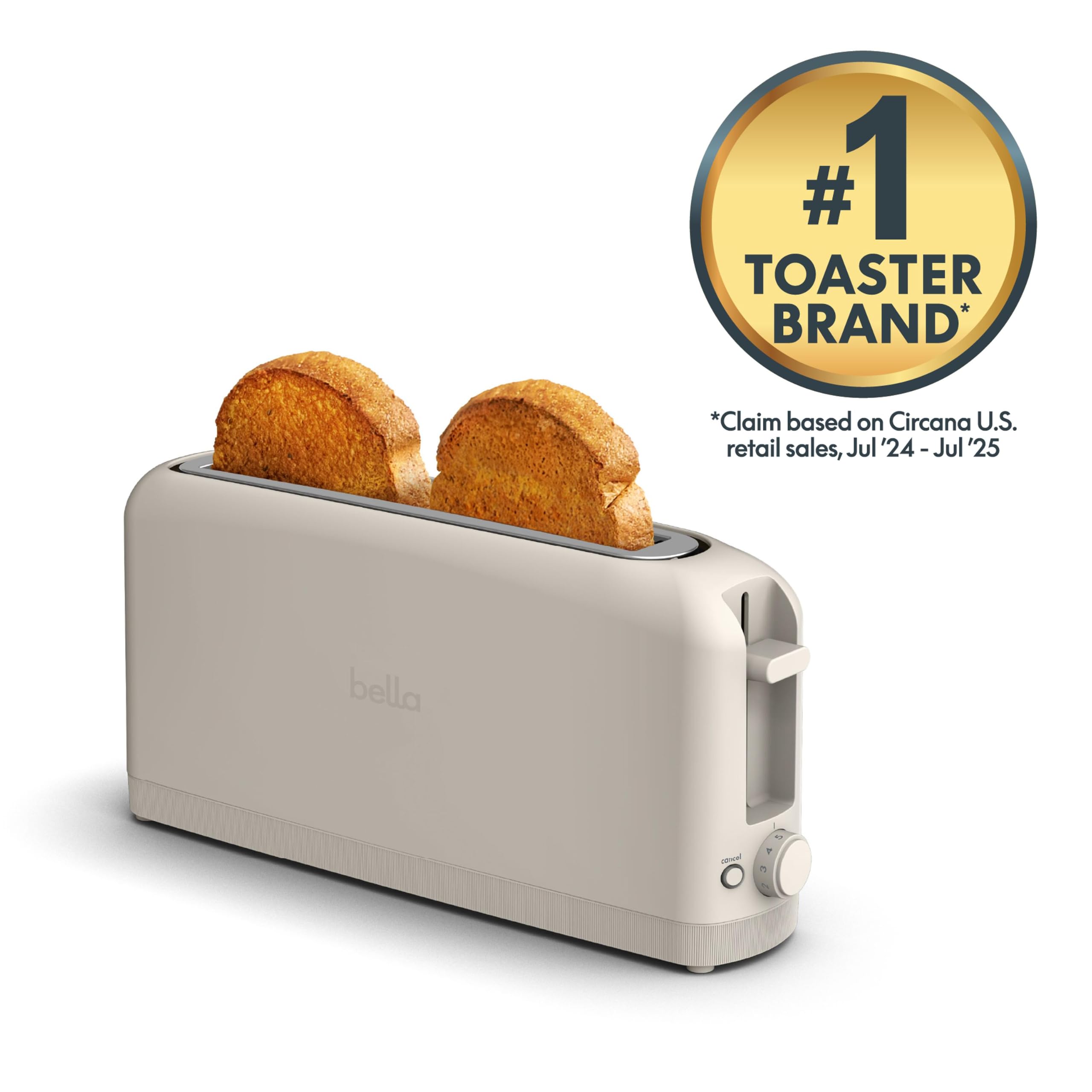 bella 2 Slice Slim Toaster, Fits-anywhere™ Kitchenware, 6 Setting Shade Control w/ thumbnail 4