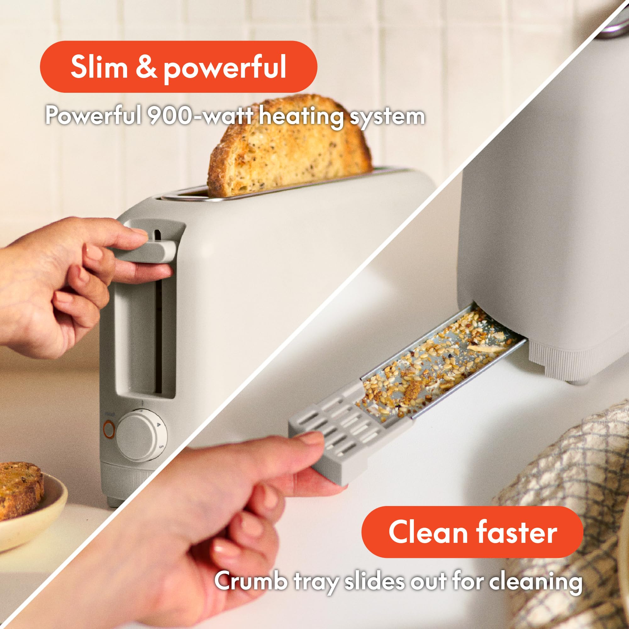 bella 2 Slice Slim Toaster, Fits-anywhere™ Kitchenware, 6 Setting Shade Control w/ thumbnail 5