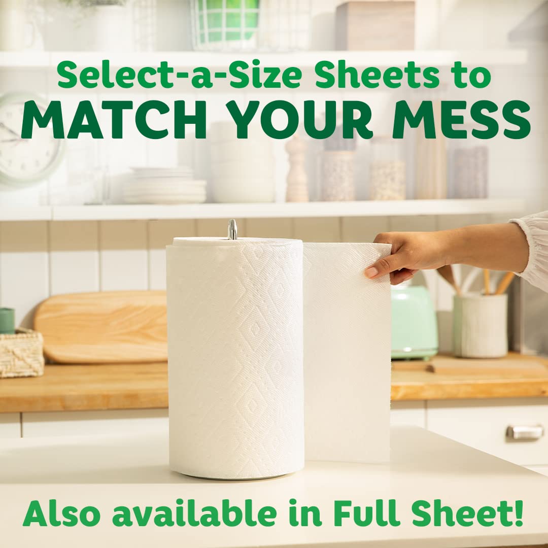 Bounty Paper Towels Quick Size, White, 16 Family Rolls = 40 Regular thumbnail 6