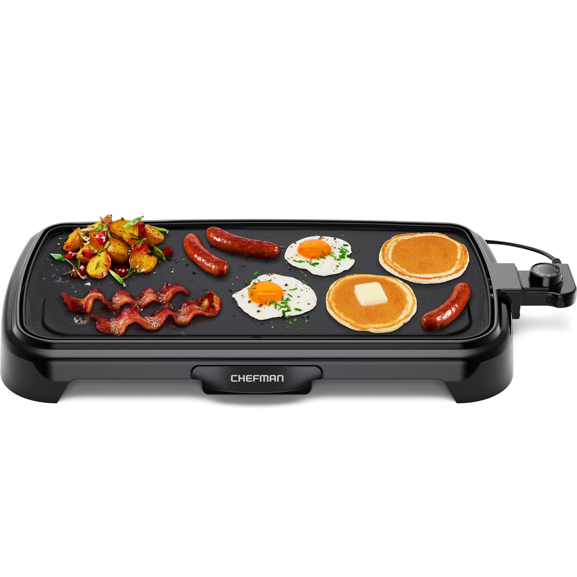 Chefman XL Electric Griddle w/ Removable Temperature Control, Immersible Flat Top Grill