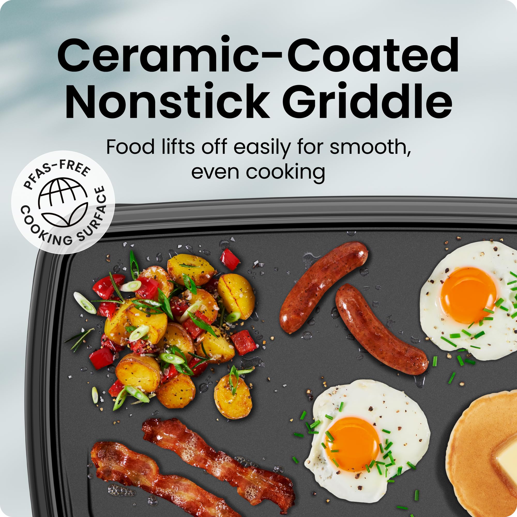 Chefman XL Electric Griddle w/ Removable Temperature Control, Immersible Flat Top Grill thumbnail 4