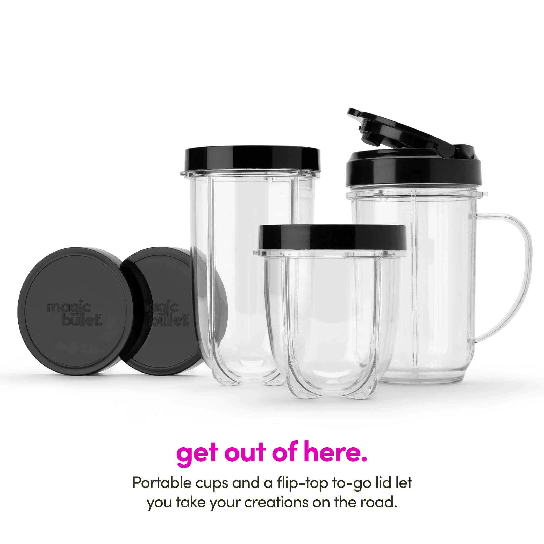 Magic Bullet Blender, Small, Silver, 11 Piece Set thumbnail 3