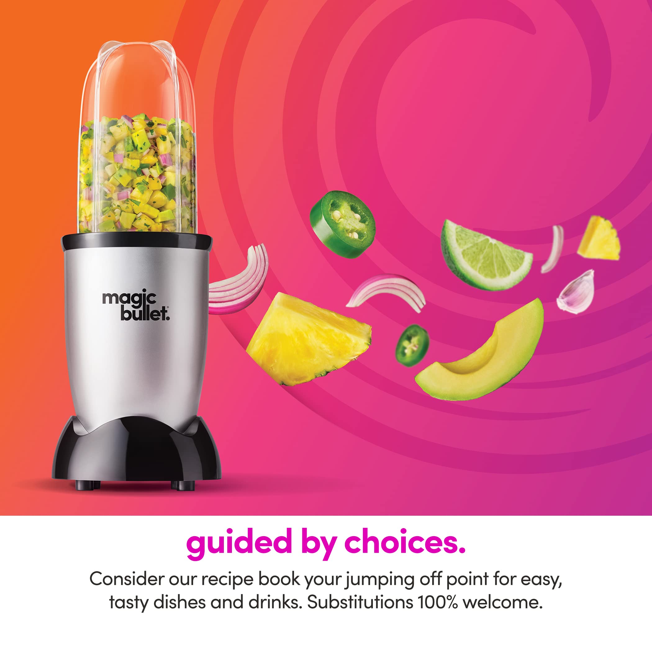 Magic Bullet Blender, Small, Silver, 11 Piece Set thumbnail 4