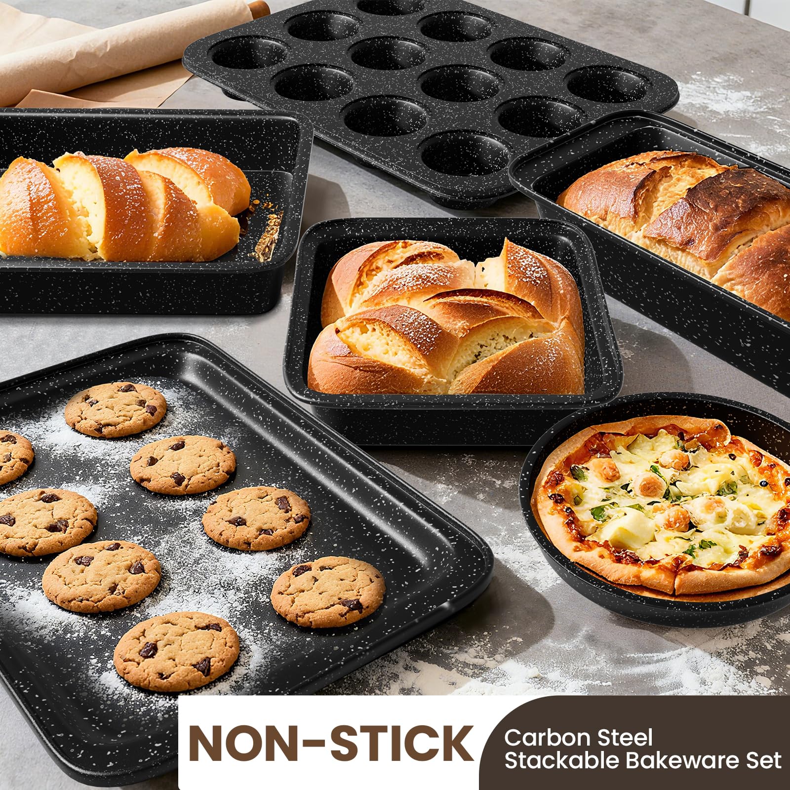 Pots and Pans Set Non Stick, 31 Piece Kitchen Induction Cookware & thumbnail 4