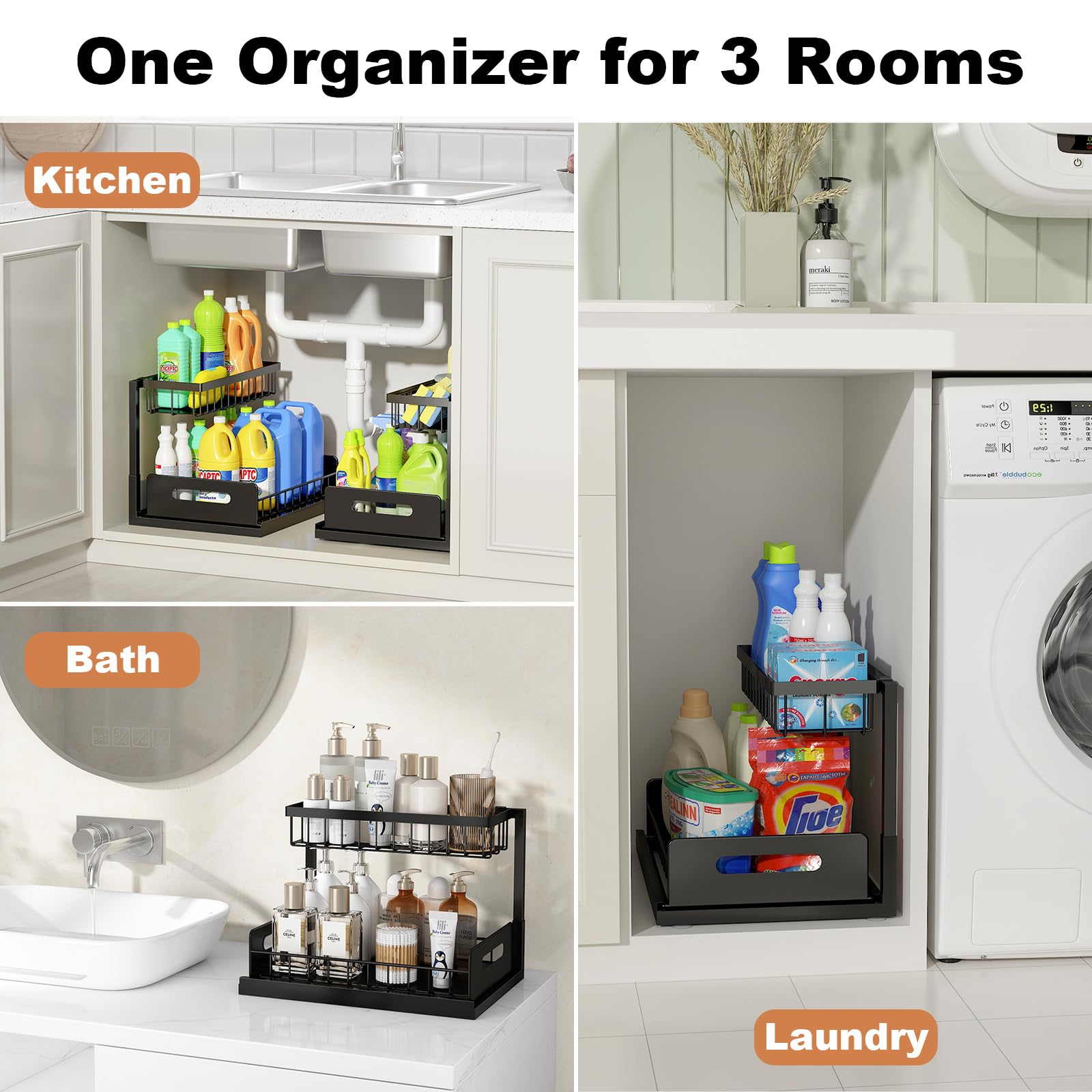 REALINN L-Shaped 2-Tier Under Sink Organizer thumbnail 6
