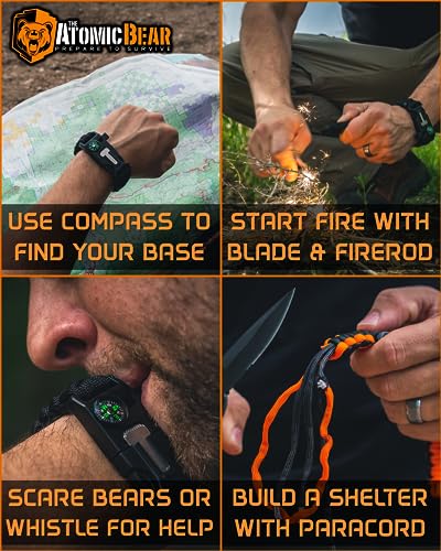Atomic Bear Paracord Survival Bracelet 2-Pack thumbnail 4