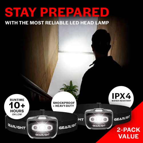Battery Powered LED Headlamp 2-Pack thumbnail 3