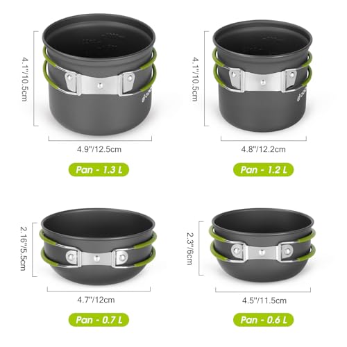 Odoland 16-Piece Camping Cookware Set thumbnail 4